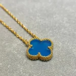 [VCA]CLOVER 15MM BLUE AGATE NECKLACE - Image 3