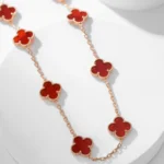 [VCA]CLOVER 10 MOTIFS CARNELIAN NECKLACE - Image 17