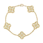 [VCA]CLOVER 5 MOTIFS  FULL DIAMOND BRACELET