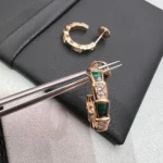 [BV]SERPENTI MALACHITE PINK GOLD EARRINGS - Image 2