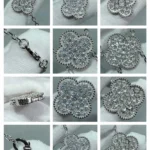 [VCA]CLOVER 6 MOTIF DIAMOND PAVED NECKLACE - Image 6