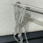 [HM]CHAINE CHAOS DIAMOND DROP EARRINGS - Image 6