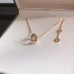 [BV]SERPENTI PEDANT DIAMOND PINK GOLD NECKLACE - Image 3