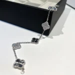 [VCA]CLOVER 5 MOTIF SILVER DIAMOND BRACELET - Image 3