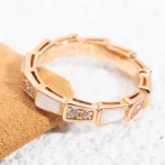 [BV]SERPENTI RING PINK GOLD DIAMOND MOP 3MM - Image 8