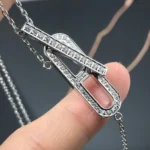 [HM]HM NECKLACE PLATINUM ROSE GOLD DIAMOND - Image 7