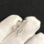 [HM]CHAINE SMALL EARRINGS GOLD AND SILVER - Image 4