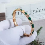 [BV]SERPENTI BRACELET PINK GOLD MALACHITE - Image 2