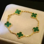 [VCA]CLOVER 5 MOTIFS MALACHITE BRACELET - Image 2