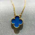 [VCA]CLOVER 15MM BLUE AGATE NECKLACE - Image 9