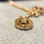 [BV]DREAM MOP DIAMOND PAVED PINK GOLD NECKLACE - Image 5