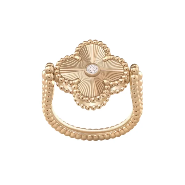 [VCA]CLOVER RIVERSIBLE ROSE GOLD RING
