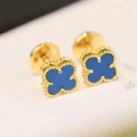[VCA]CLOVER MINI 9.5MM SAPPHIRE EARRINGS - Image 6