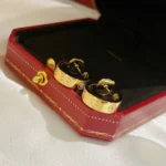 [CA]LOVE EARRINGS 5.7MM 2 DIAMONDS - Image 3