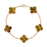 [VCA]CLOVER  5 MOTIFS TIGER EYE BRACELET - Image 2