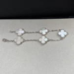 [VCA]CLOVER SILVER MOP 5 MOTIF BRACELET - Image 4