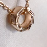 [BV]SERPENTI PEDANT DIAMOND PINK GOLD NECKLACE - Image 6