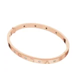 [BV]ZERO 1 PINK GOLD 12 DIAMONDS BRACELET - Image 6