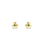 [VCA]FRIVOLE  FLOWER MALACHITE EARRINGS
