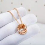 [BV]SERPENTI PINK GOLD NECKLACE DIAMOND - Image 3