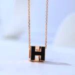 [HM]H CAGE PINK GOLD NECKLACE - Image 2