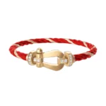 [FR]FORCE LARGE HORSESHOE HALF DIAMOND BRACELET GOLD - Image 12