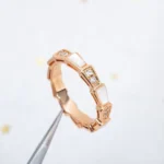 [BV]SERPENTI RING PINK GOLD DIAMOND MOP 3MM - Image 5