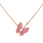 [VCA]BUTTERFLY RED DIAMOND ROSE GOLD NECKLACE