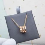 [BV]SERPENTI PINK GOLD NECKLACE DIAMOND - Image 5