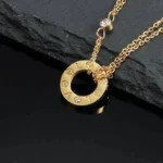 [CA]LOVE NECKLACE 16MM 2 DIAMONDS - Image 5