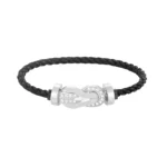 [FR]CHANCE LARGE 8 FIGURE BUCKLE HALF DIAMOND BRACELET SILVER - Image 8