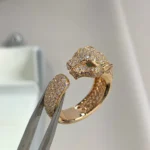 [CA]PANTHERE PINK GOLD DIAMOND RING - Image 7