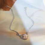 [LV]SUN MOTIF PINK MOP SILVER BRACELET - Image 5