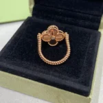 [VCA]CLOVER RIVERSIBLE ROSE GOLD RING - Image 2