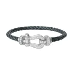[FR]FORCE LARGE HORSESHOE FULL DIAMOND BRACELET SILVER - Image 4