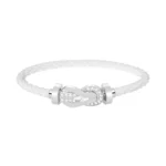 [FR]CHANCE LARGE 8 FIGURE BUCKLE HALF DIAMOND BRACELET SILVER - Image 2