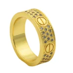 [CA]LOVE RING 5.5MM DIAMONDS PAVED - Image 4