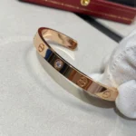[CA]LOVE BRACELET 6.1MM 1 DIAMOND OPEN CUFF - Image 12