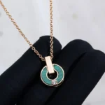[BV]GARI NECKLACE PINK GOLD MALACHITE - Image 3
