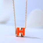 [HM]H CAGE PINK GOLD NECKLACE - Image 4