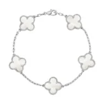 [VCA]CLOVER SILVER MOP 5 MOTIF BRACELET