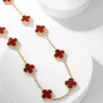[VCA]CLOVER 10 MOTIFS CARNELIAN NECKLACE - Image 8