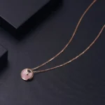 [CA]AMULETTE ROSE GOLD PINK MOP NECKLACE - Image 3