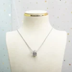 [BV]PARENTESI NECKLACE SILVER DIAMOND - Image 4