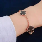 [VCA]CLOVER 5 MOTIF GRAY MOP  BRACELET - Image 7