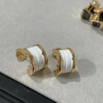 [BV]ZERO 1 PINK GOLD CERAMIC EARRINGS - Image 4